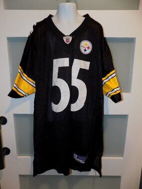 Reebok Pittsburgh Steelers Black #55 Porter Jersey Size XL (18/20) Youth